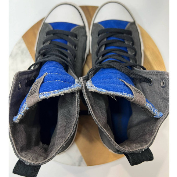 Converse Chuck Taylor All Star Gray Blue Fat Tongue High Top Sneaker 5Y/ 7 Women - Picture 5 of 7